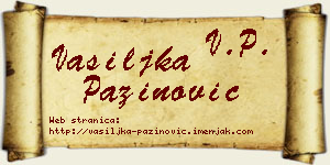 Vasiljka Pažinović vizit kartica